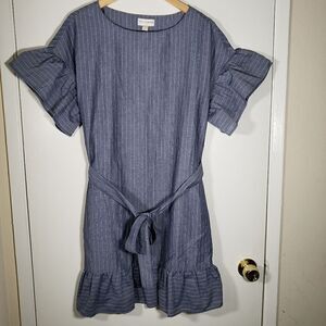 Wesleerose Cotton Blend Statement Sleeve Fall Casual Dress NWT Size M
